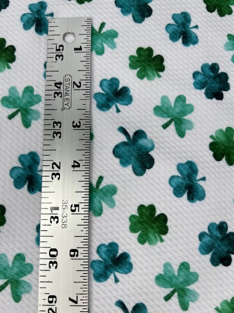 Cate & Rainn St Patrick's Day Shamrock White Bullet