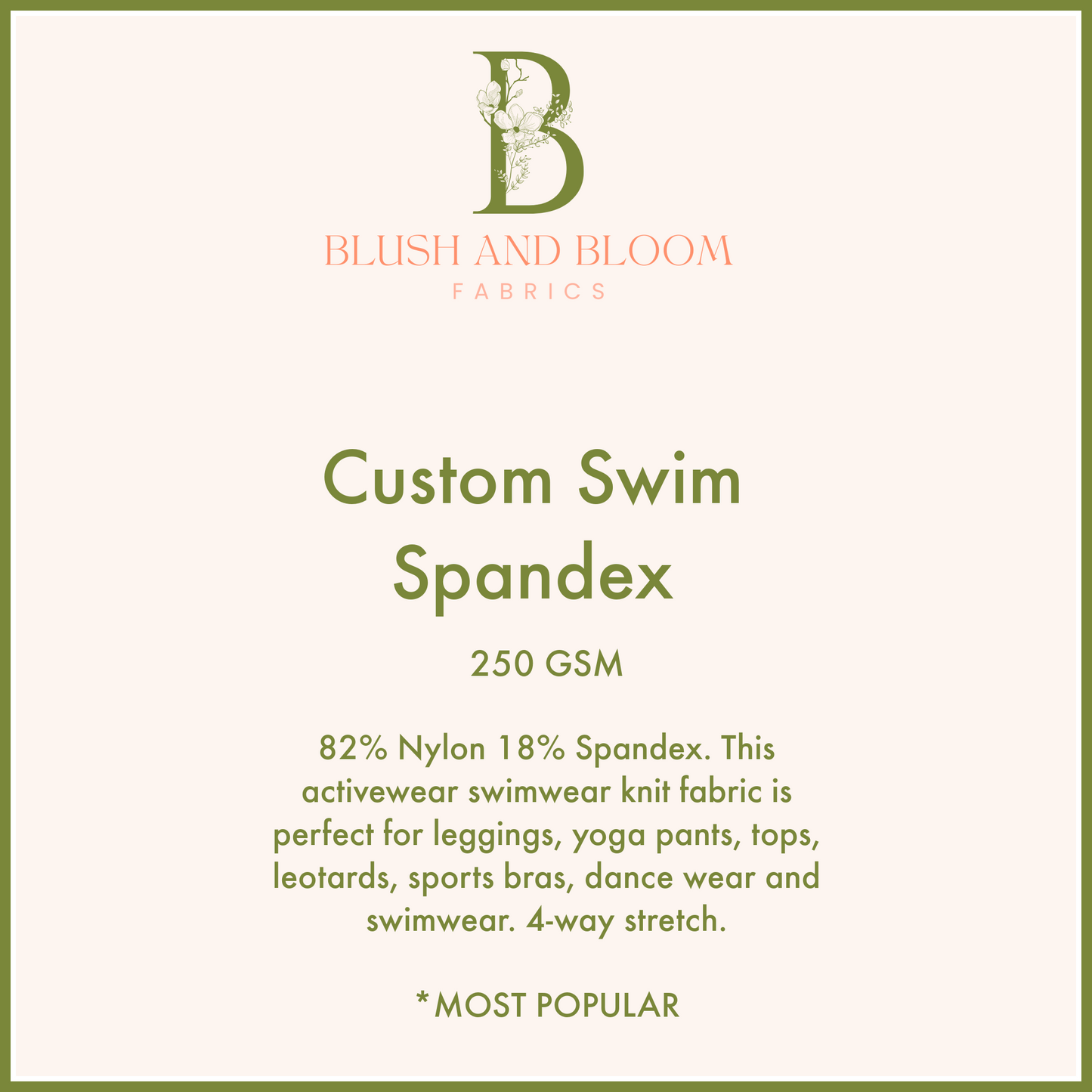 Custom Swim Spandex Heavy 250