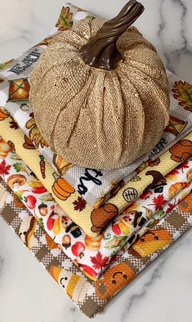 Thanksgiving print fabric stack