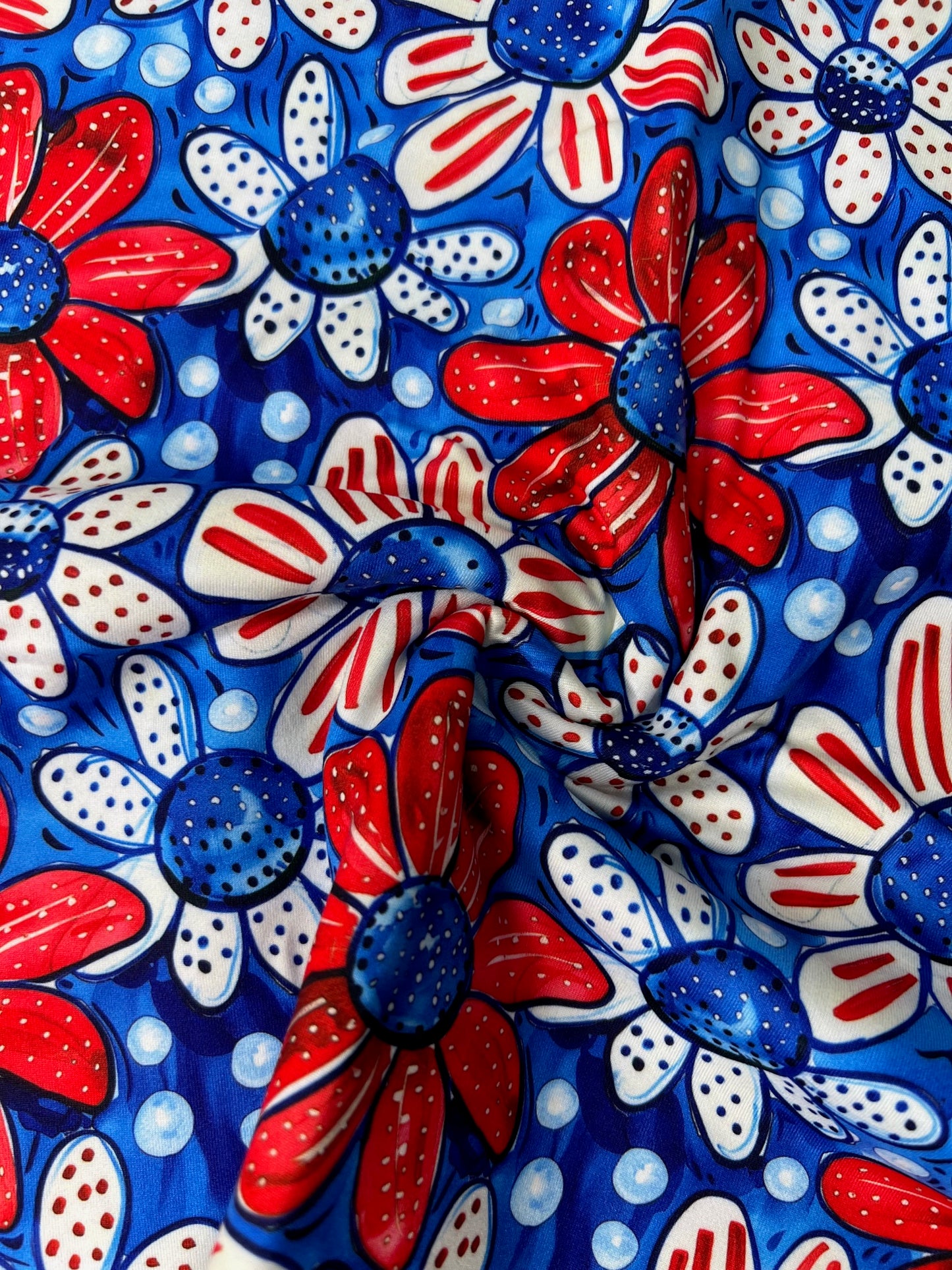 USA Floral DBP Fabric, Super Soft & Stretchy DBP Fabrics