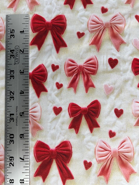 Coquette Red Pink Hearts DPB Fabric
