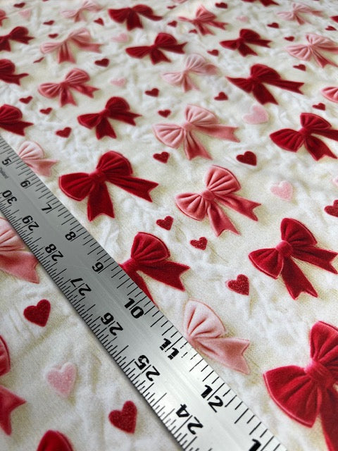 Coquette Red Pink Hearts DPB Fabric
