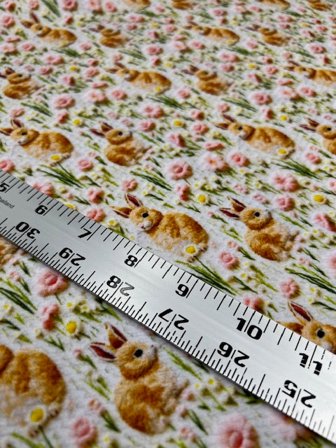 Dainty Spring Bunnies Bullet Fabric