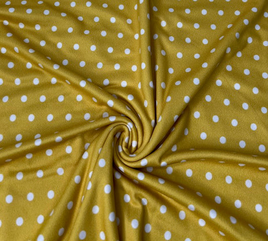 Cate & Rainn Charlotte Polka Dot Yellow DBP Fabric