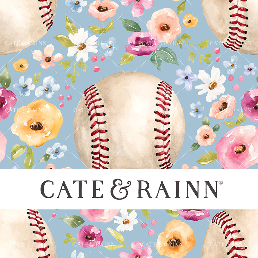 Cate & Rainn Melody Baseball Floral Blue