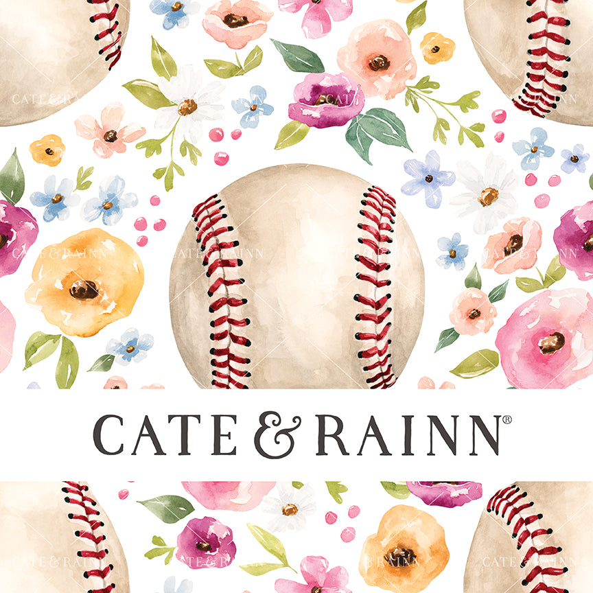 Cate & Rainn Melody Baseball Floral White