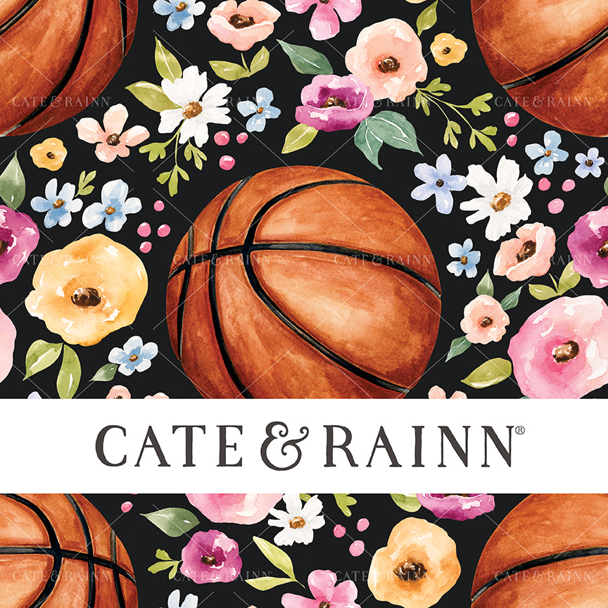 Cate & Rainn Melody Basketball Floral Black