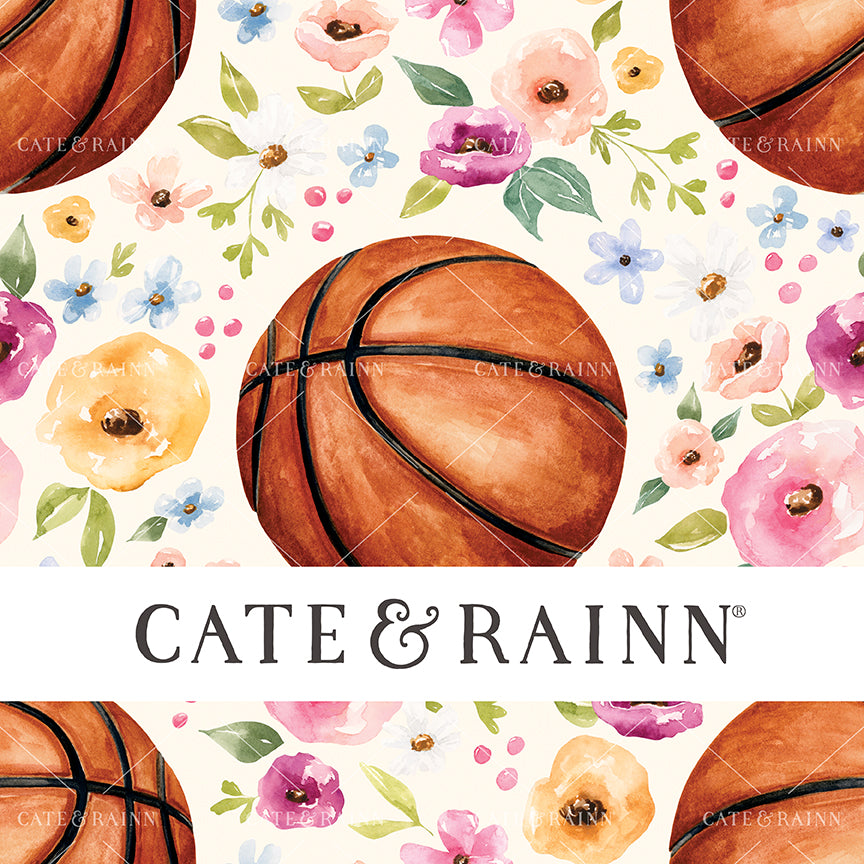 Cate & Rainn Melody Basketball Floral Cream