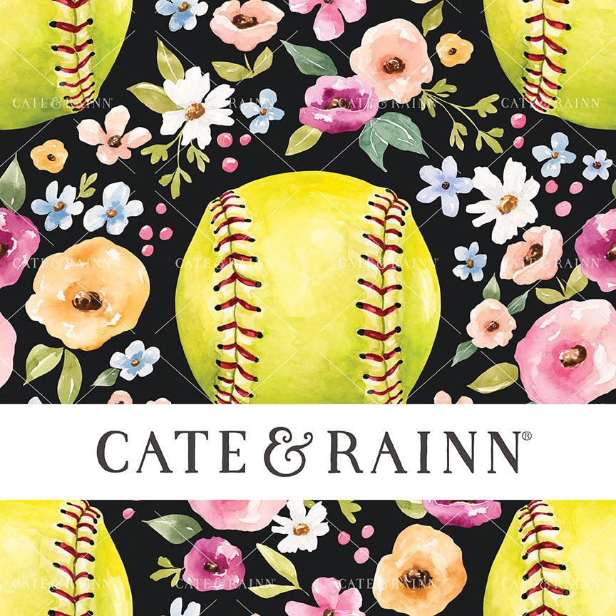 Cate & Rainn Melody Softball Floral Black