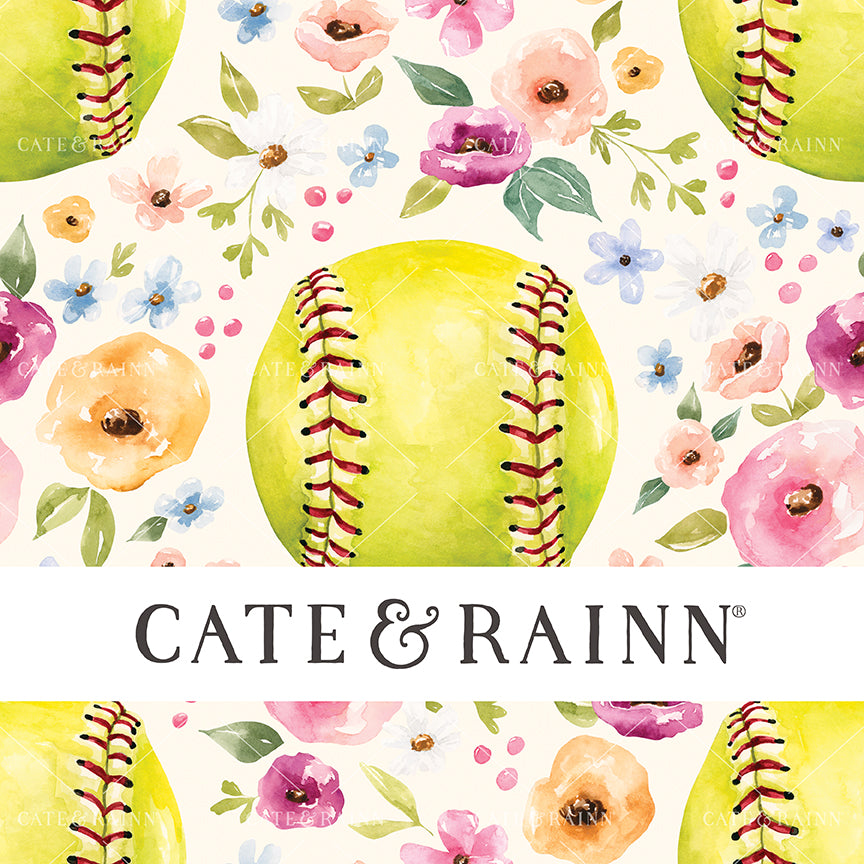 Cate & Rainn Melody Softball Floral Cream