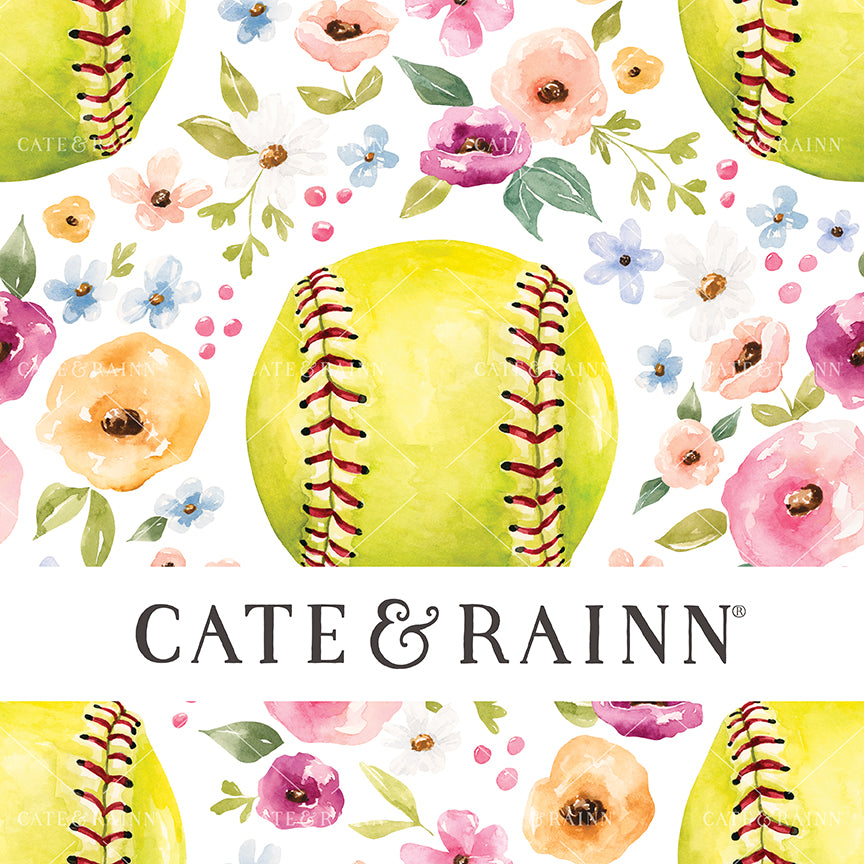 Cate & Rainn Melody Softball Floral White
